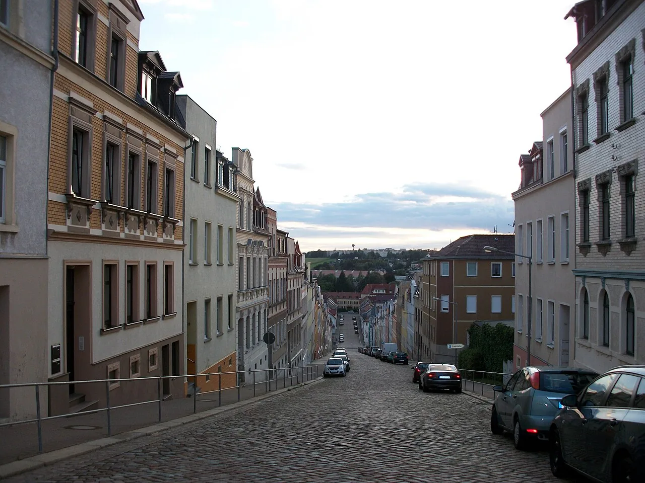 Kopfsteinpflaster an der Steilen Wand in Meerane