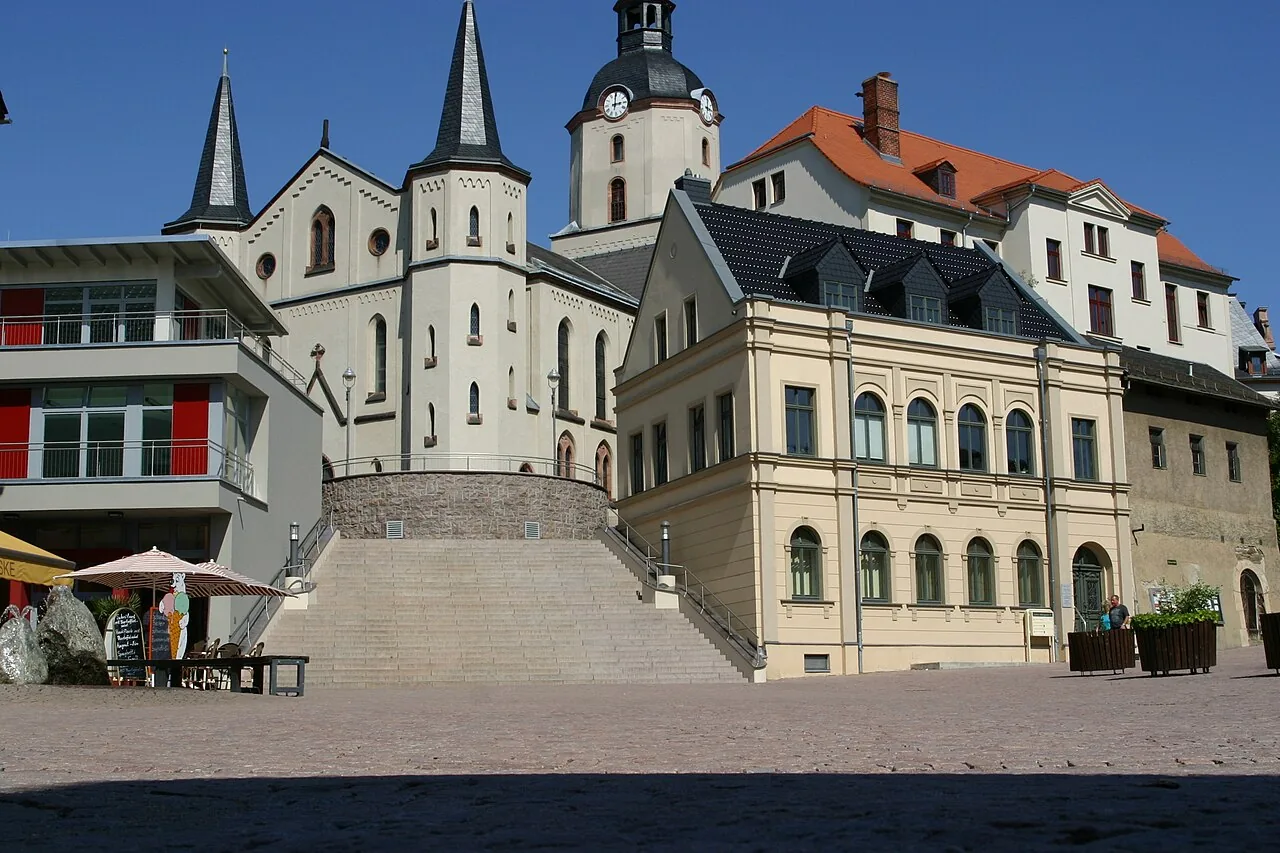 Italienische Treppe am Teichplatz in Meerane